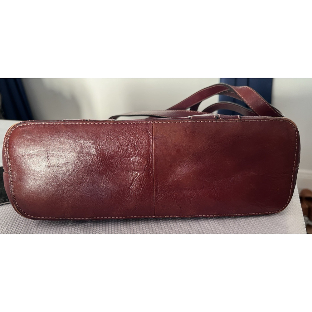 ETIENNE AIGNER Horseshoe‎ Brown Red VTG Leather Shoulder Bag Quiet Luxury - Picture 11 of 16
